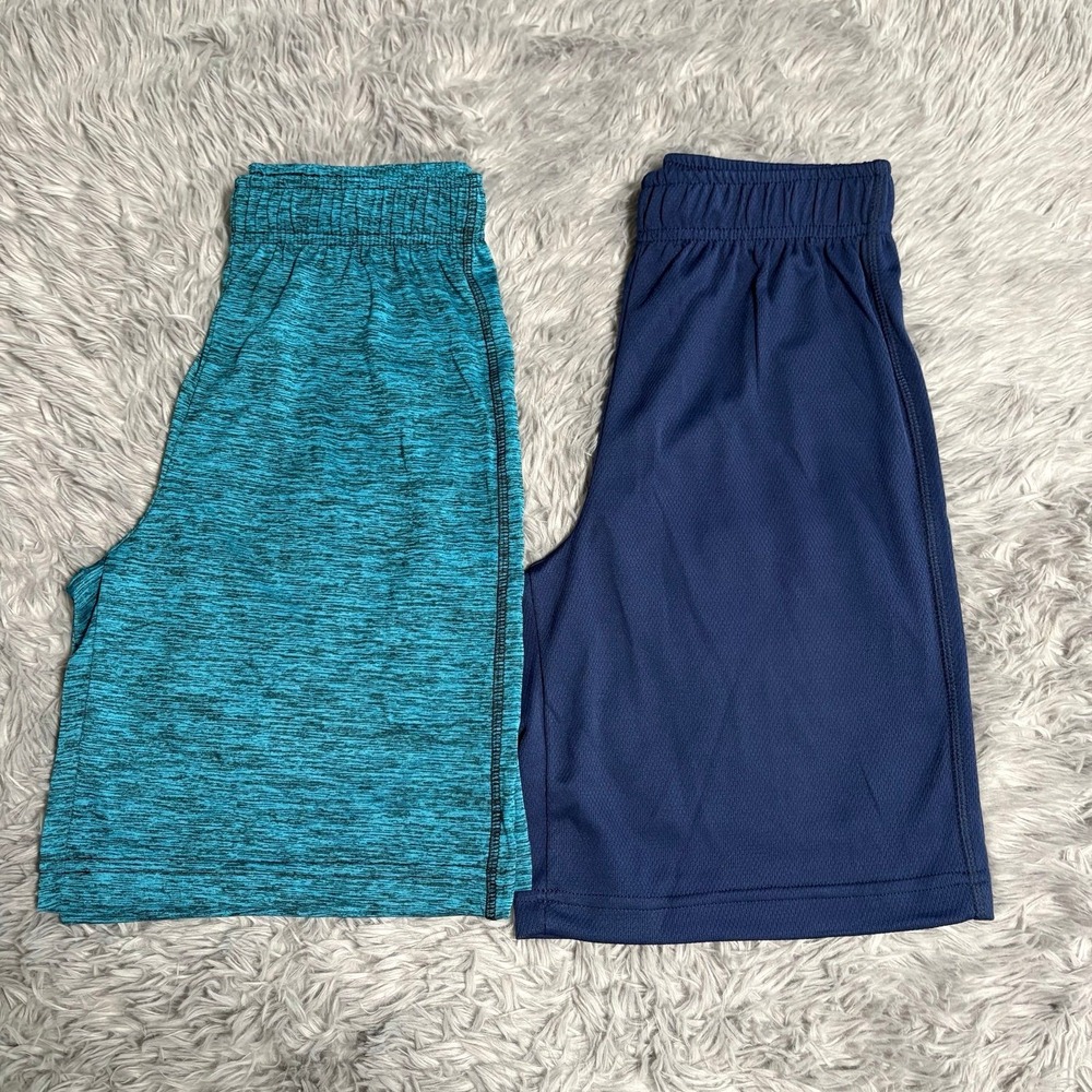 Old Navy Active Shorts Bundle Teal Navy Boys Youth Large 10/12 Athletic NEW